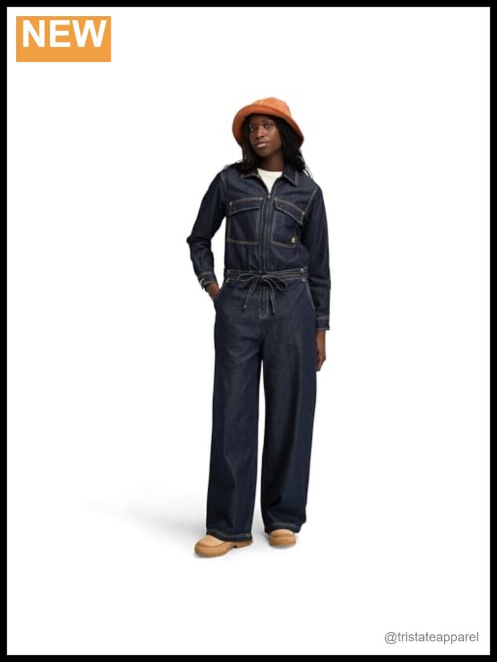 Timberland Denim Boiler Suit Relaxed Fit Regenerative Cotton
